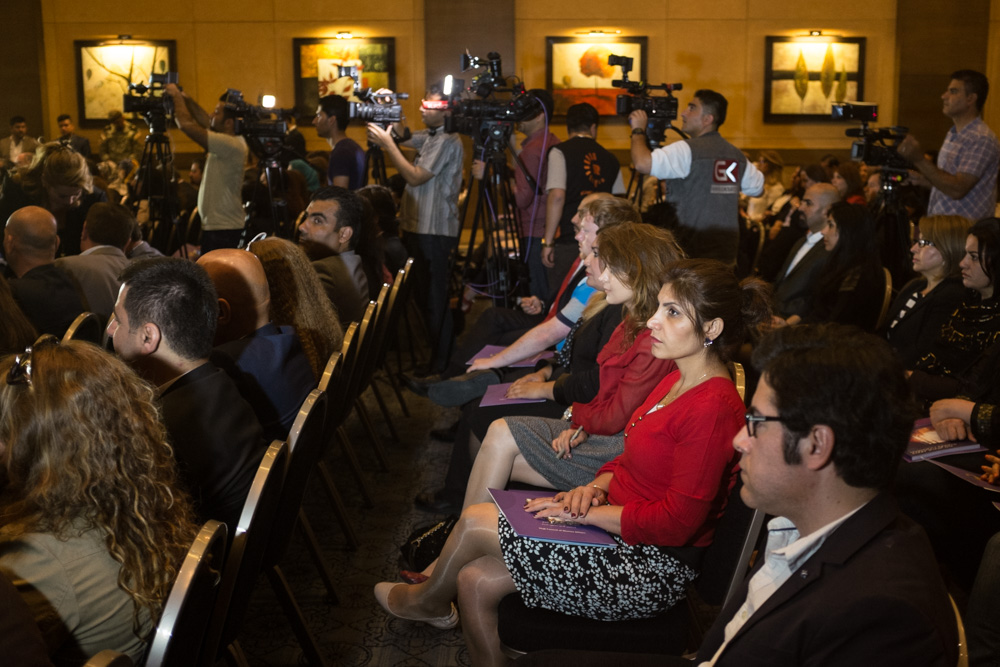 The International Protocol on Sexual Violence in Conflict was launched in Kurdish. April 19, 2016. (Photo: Kurdistan24 / Alexandre Afonso)